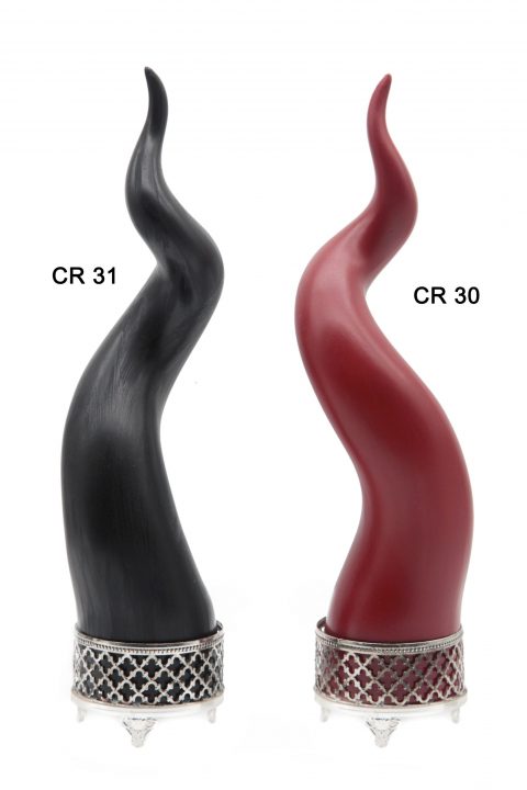 Corni con piattino in argento