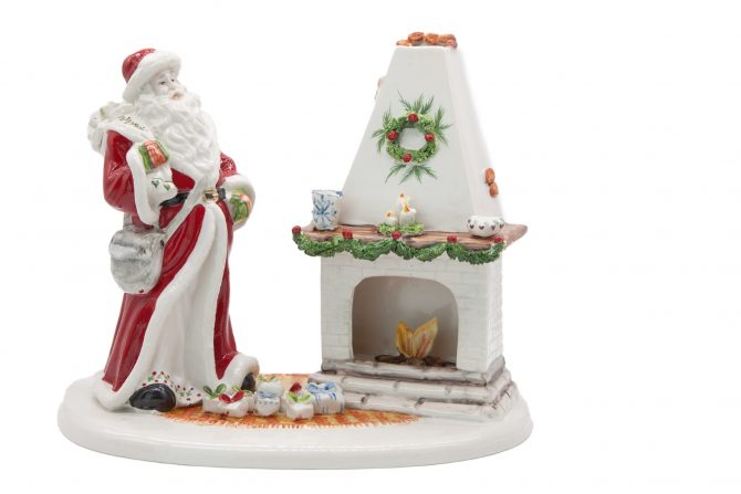 Babbo Natale con camino